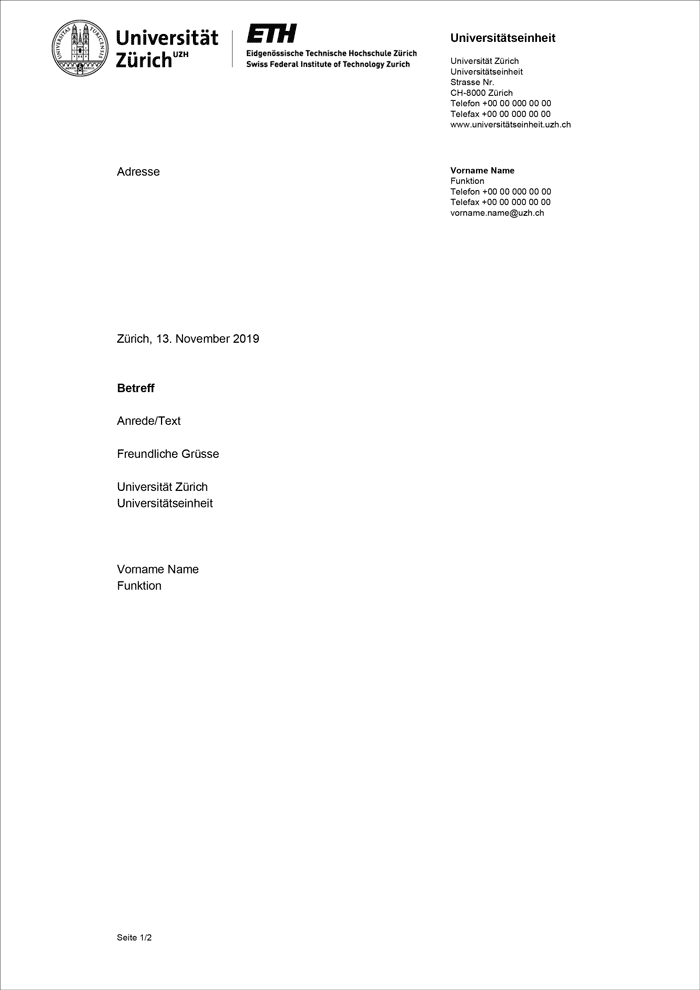 UZH-ETH Brief